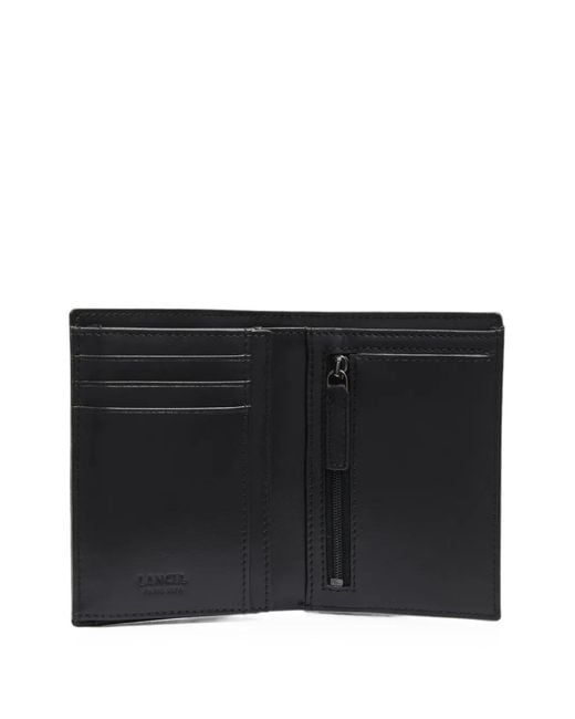 Lancel Black Leon Monogram-Embossed Leather Wallet for men