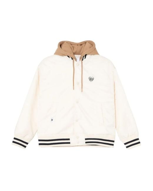 Chocoolate White Logo-Embroidered Bomber Jacket