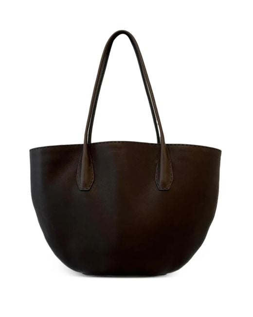 Bolso shopper de piel The Row de color Black