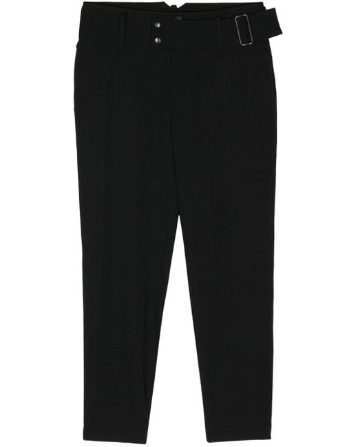 Pantalon fuselé à plis marqués Yohji Yamamoto en coloris Black