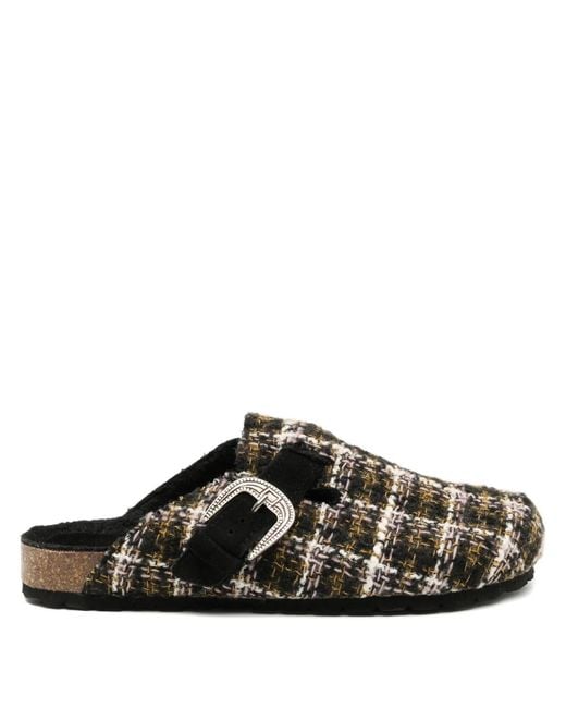Taji Black X Faliero Sarti Tweed Mules