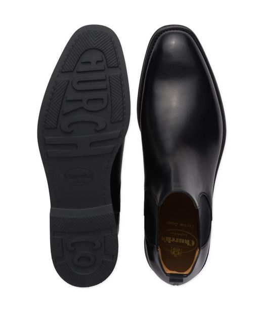 Church's Black Amberley R173 Leather Chelsea Boots for men