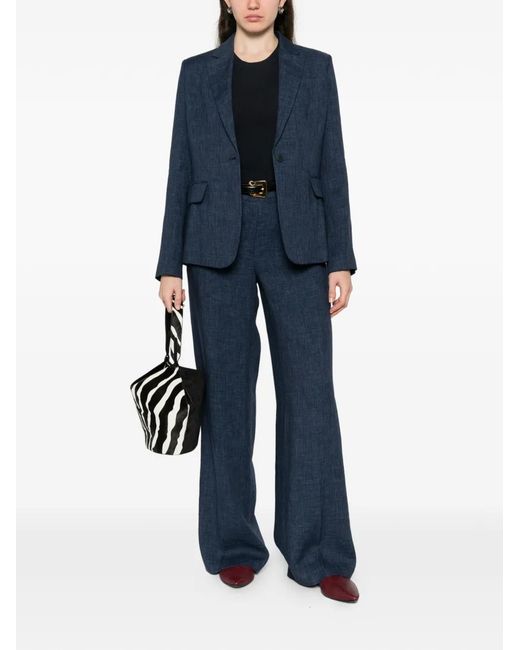 P.A.R.O.S.H. Blue Button Trousers
