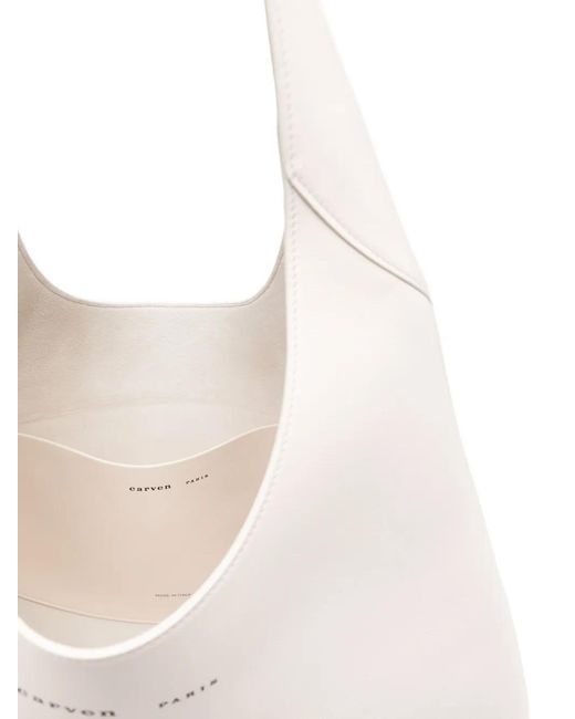 Carven Natural Tommaso Leather Shoulder Bag