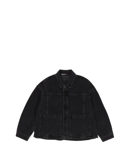 Bimba Y Lola Black Patch-Pocket Cotton Jacket
