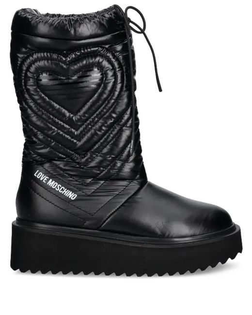 Love Moschino Black Platform Snow Boots