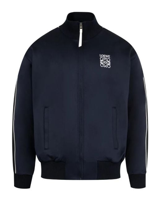 Loewe Blue Logo-Embroidered Track Jacket for men