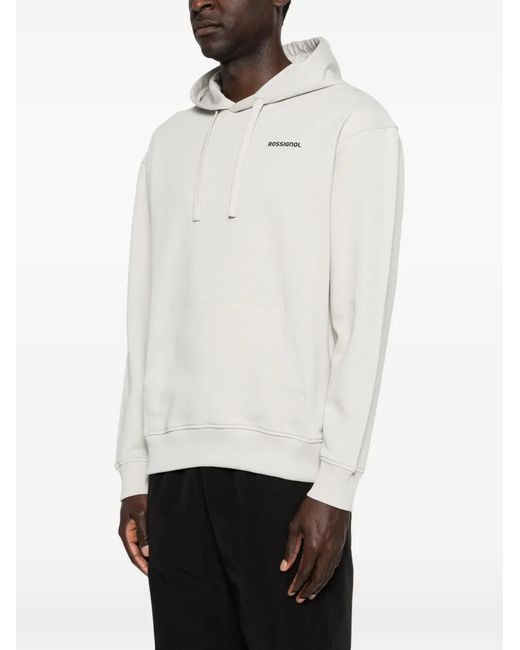 Rossignol White Logo-Print Hoodie for men