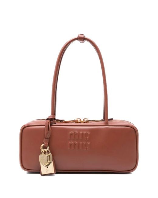 Miu Miu Pink Beau Tote Bag aus Leder