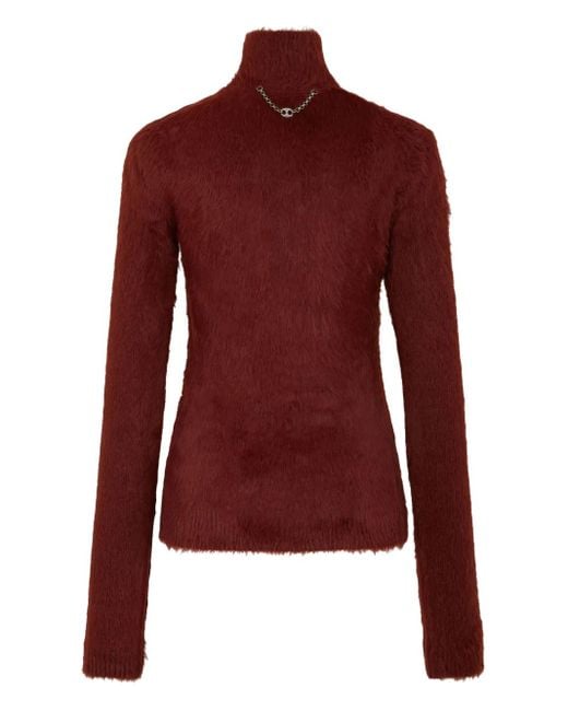 Pull À Détails D'Œillets Rabanne en coloris Red