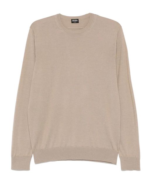 メンズ Zegna ファインニット Tシャツ Natural
