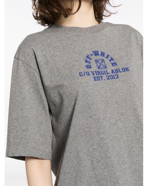 T-shirt en coton à logo imprimé Off-White c/o Virgil Abloh en coloris Gray