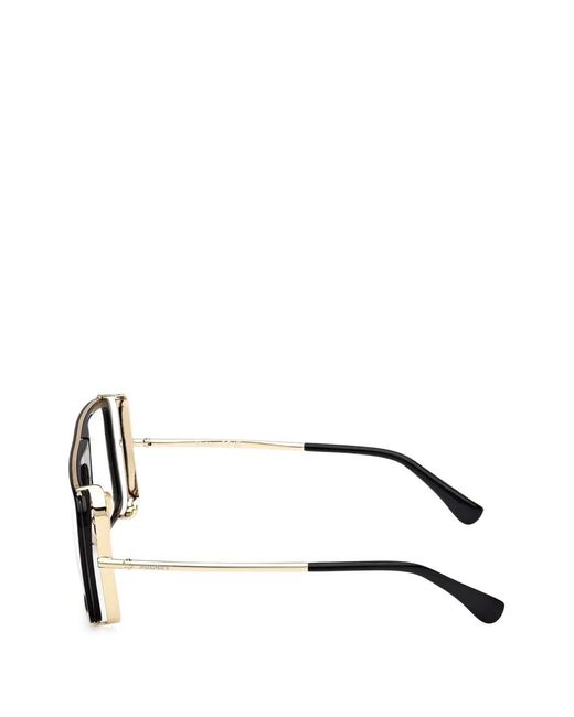 Max Mara Eyewear Black Square Frame Glasses