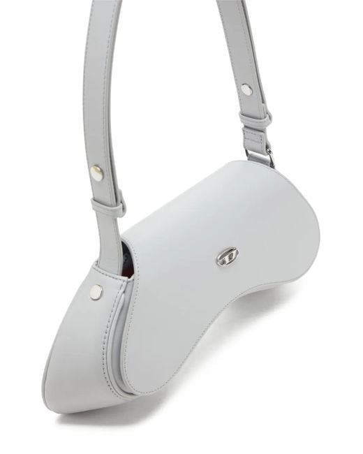 DIESEL レディース グレー Play Crossbody ショルダーバッグ
