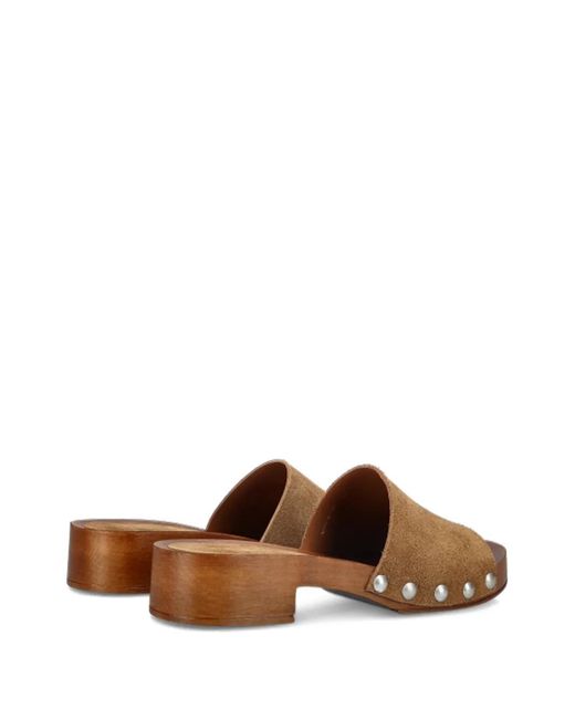 COPENHAGEN Brown Suede Mules