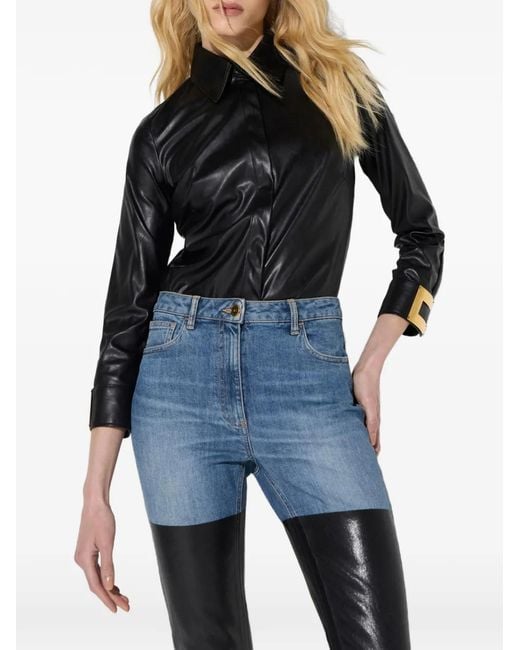 Elisabetta Franchi Black Tone Plaque Shirt