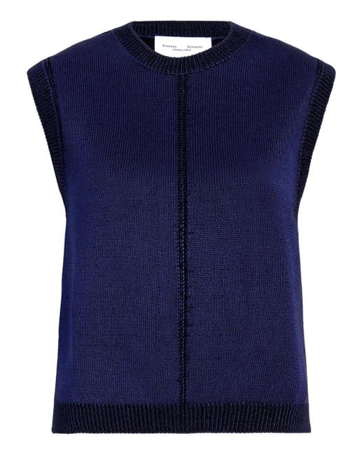 Proenza Schouler Blue Emily Top