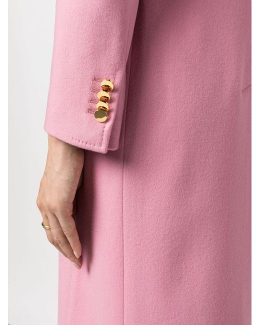 Tagliatore Pink Wool And Cashmere Blend Double-breasted Coat