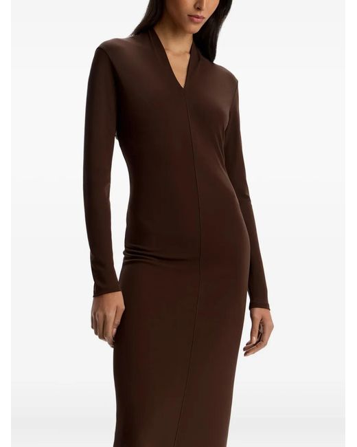 12 STOREEZ Brown Open-Back Maxi Dress