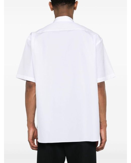Comme des Garçons White Logo-embroidered Cotton Shirt for men