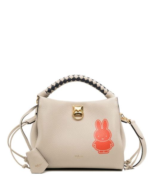 Mulberry X Miffy Small Iris Silky Calf Grain Bag in Pink | Lyst