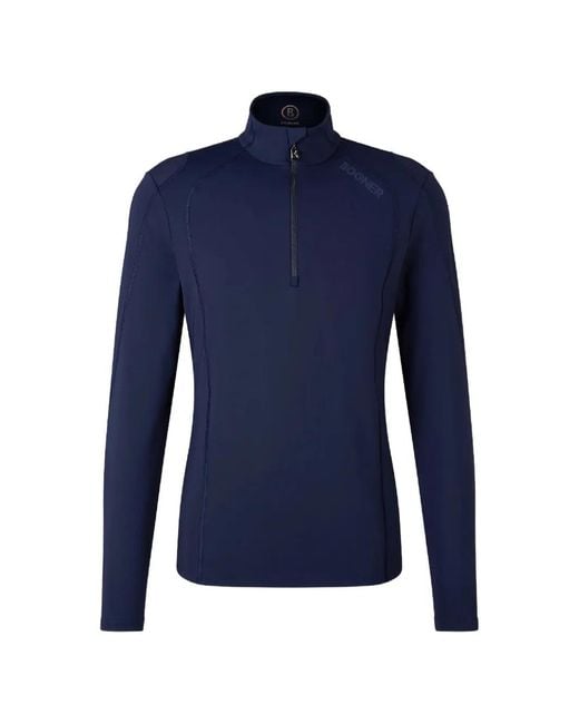 Bogner Blue Harry Mock-Neck Base Layers for men