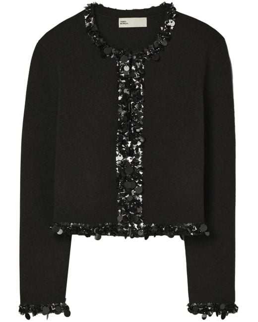 Tory Burch Cropped Vest in het Black