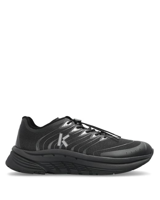 KENZO Black Logo-Print Sneakers for men