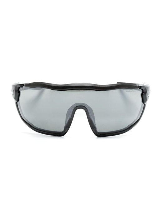 Nike Gray Show X Rush Sonnenbrille mit Shield-Gestell