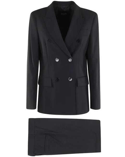 Seventy Black Virgin Wool-Blend Suit