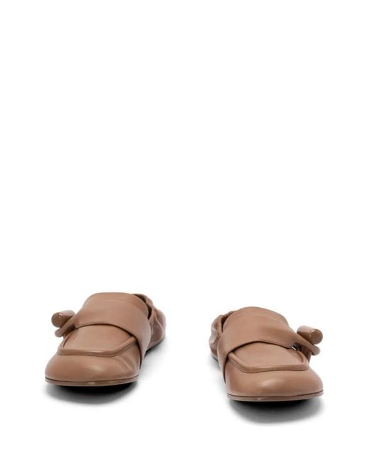 Loewe Brown Toggle Loafers