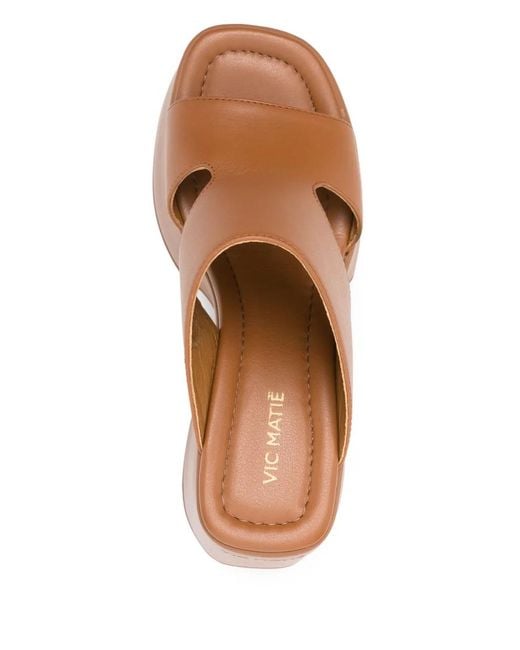 Vic Matié Brown 100Mm Cut-Out Sandals