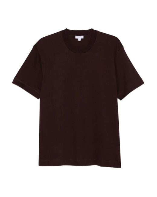 Camiseta con cuello redondo Sunspel de hombre