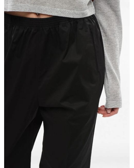 Woolrich Black Military Elasticated-Waist Trousers
