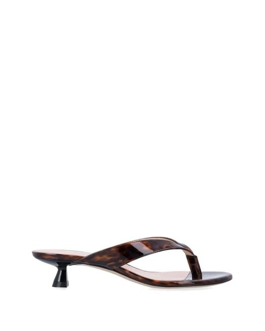 Stuart Weitzman Brown Rio Sleek Tortoiseshell-Effect Sandals