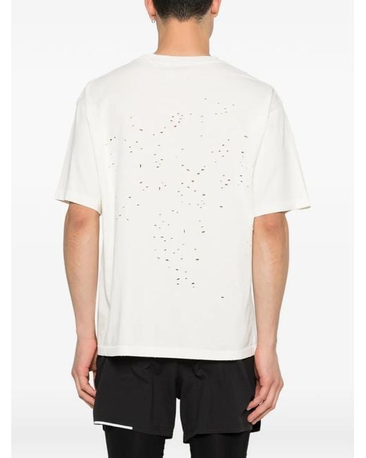 Satisfy White Crew-Neck T-Shirt for men