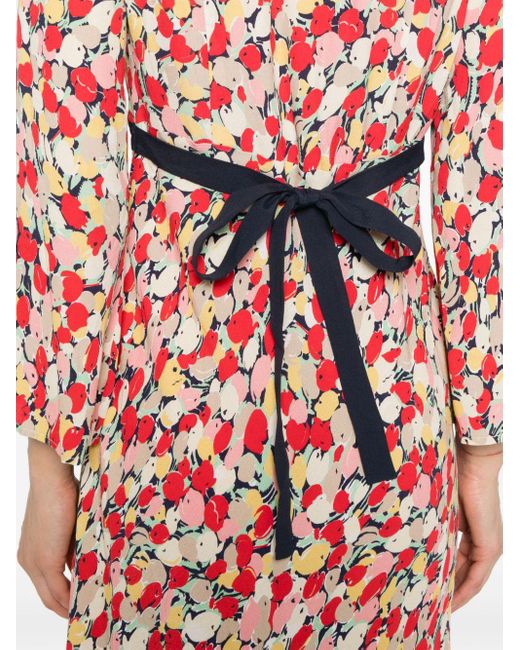 Rixo Red Tania Floral-print Maxi Dress