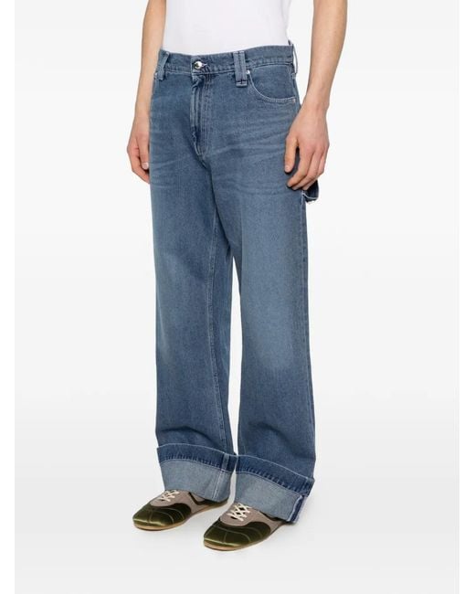 Simone Rocha Blue Cuffed Jeans for men