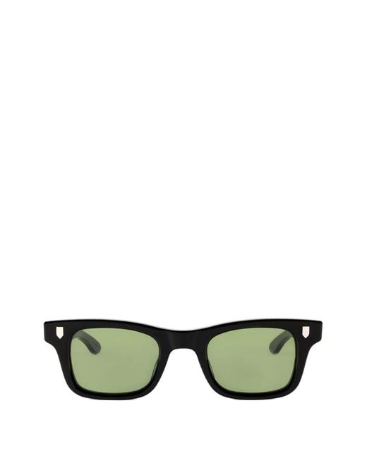 JULIUS TART Green Bullet Square-Frame Sunglasses
