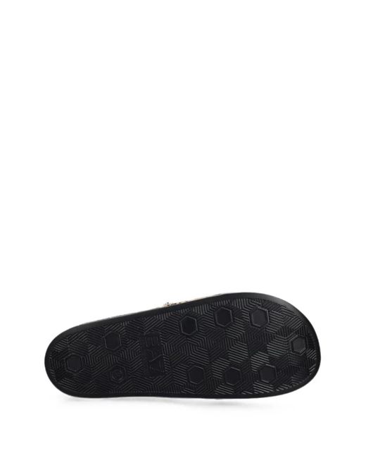 EA7 White Logo-Detail Slides for men