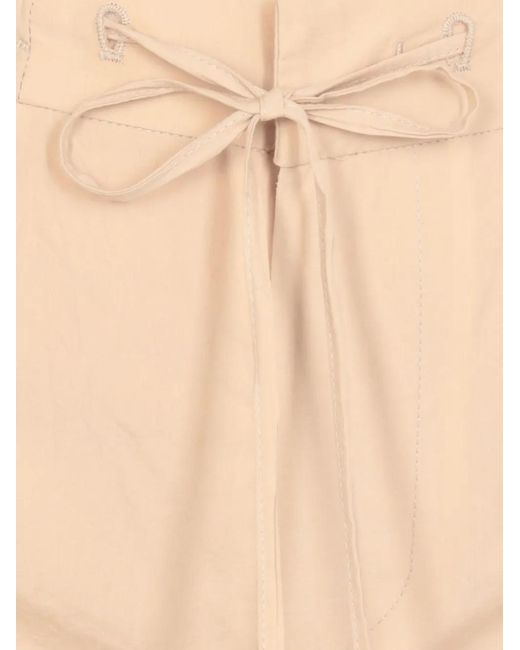 PT Torino Natural Drawstring-Waist Cotton Trousers