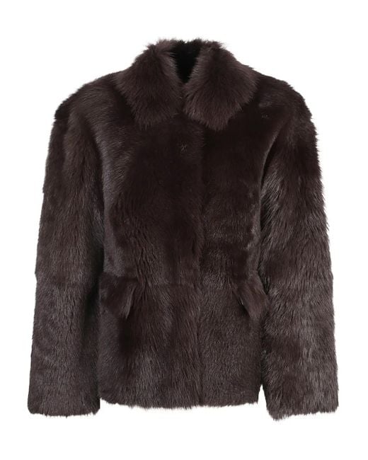 Desa Nineteenseventytwo Black Reversible Shearling Jacket