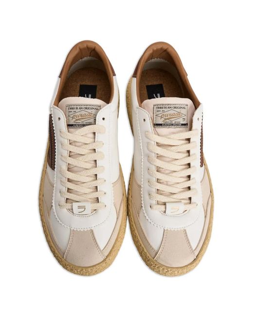 PURAAI Natural Appliqué Bark Sneakers for men