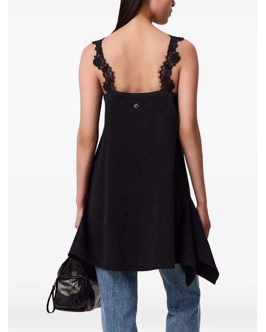 Stella McCartney Black Lace-Trim Mini Dress