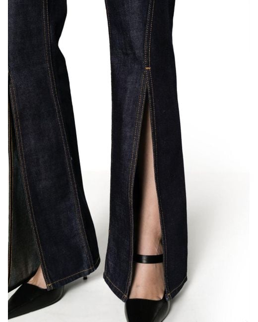 Givenchy Blue Front-slit Flared Jeans