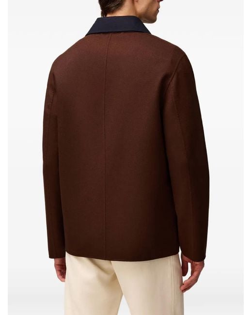 RETORI Brown Reversible Virgin-Wool Overshirt for men