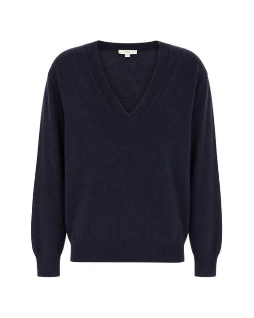 Malo Blue V-Neck Cashmere Sweater