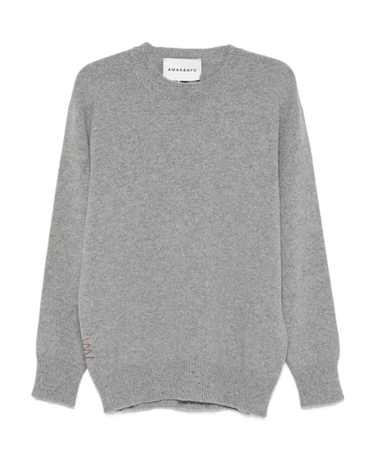 Amaranto Trui Met Ronde Hals in het Gray voor heren