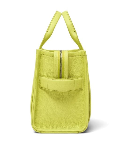 Marc Jacobs Yellow The Tote Bag Small Pebble-Leather Tote Bag