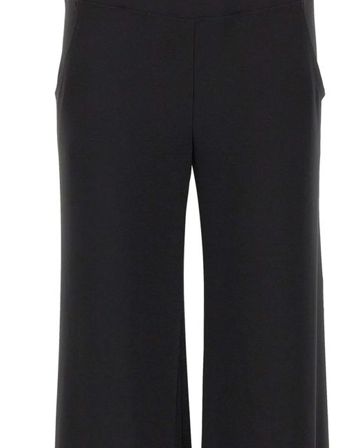 Joseph Ribkoff Black Elasticated-Waistband Wide-Leg Trousers